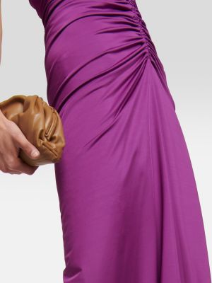 Midi obleka Veronica Beard vijolična