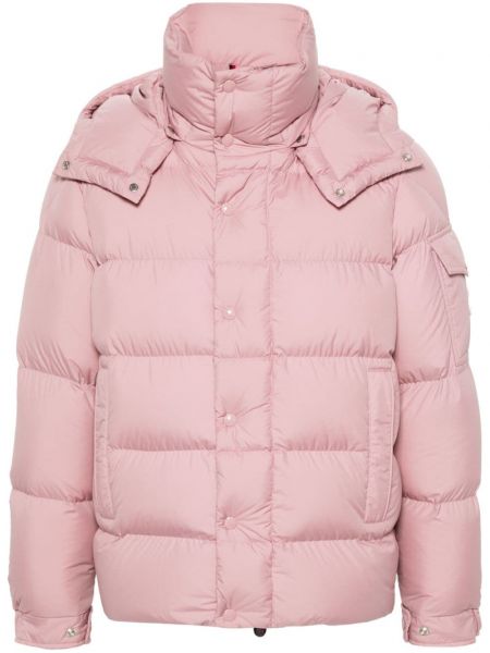 Kapitone ceket Moncler pembe