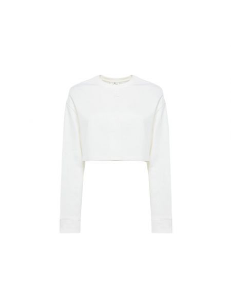 Sweatshirt mit rundhalsausschnitt ausgestellt Courreges weiß