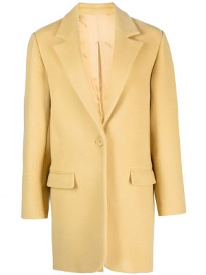 Vilnonis paltas Isabel Marant geltona