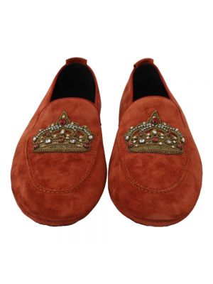 Zapatillas de cuero con bordado Dolce & Gabbana