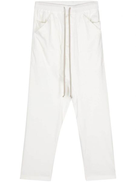 Klasikinės medvilninės „cargo“ stiliaus kelnės Rick Owens Drkshdw balta