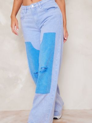 Прямые джинсы Prettylittlething синие