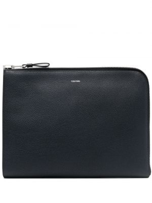 Lær clutch Tom Ford blå