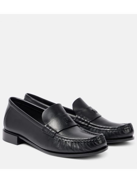 Skinn loafers Max Mara svart