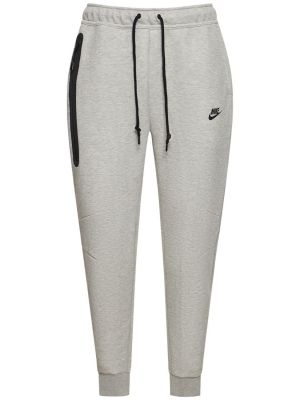 Флийс спортни панталони slim Nike сиво