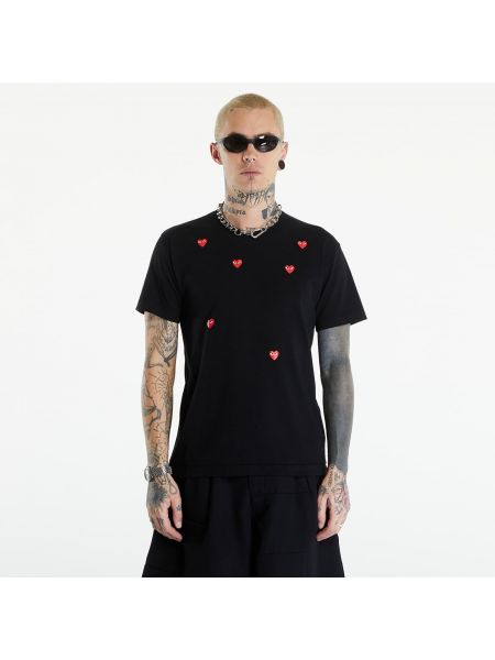 Μπλούζα με σχέδιο με κοντό μανίκι Comme Des Garçons Play μαύρο