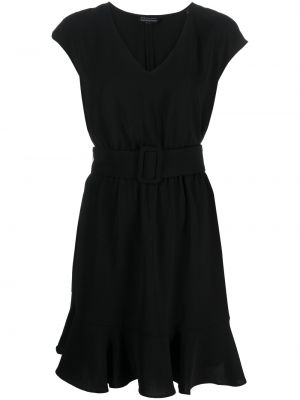 Šaty s výstřihem do v Armani Exchange černé