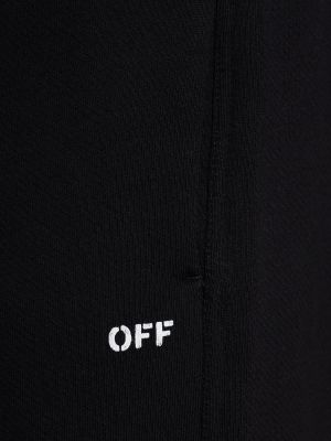 Памучни шорти Off-white черно