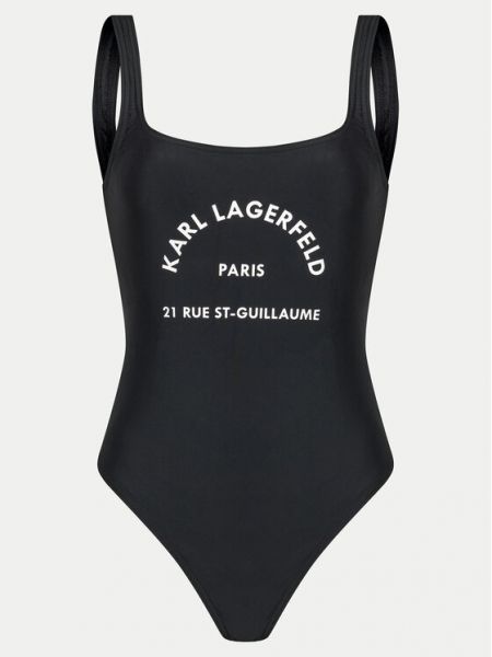 Enodelne kopalke Karl Lagerfeld črna
