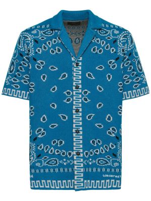Camisa de algodón con estampado Alanui azul