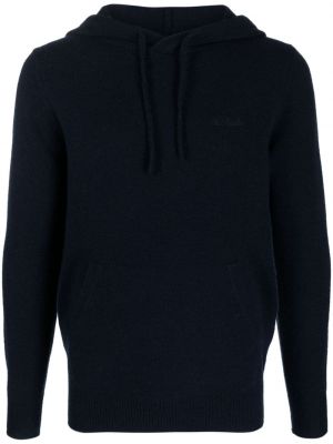 Woll hoodie mit stickerei Mc2 Saint Barth blau