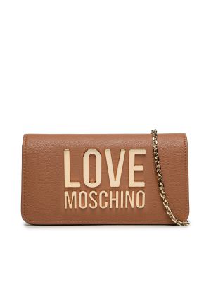 Listová kabelka Love Moschino hnedá