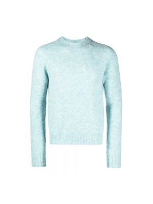 Sweter z alpaki Dries Van Noten niebieski