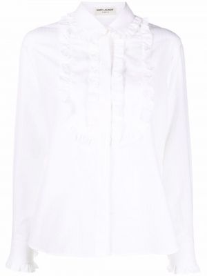 Camisa con volantes Saint Laurent blanco