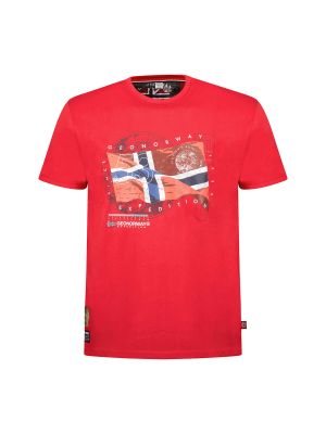 Majica kratki rukavi Geographical Norway crvena