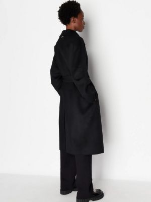 Чорне пальто Armani Exchange