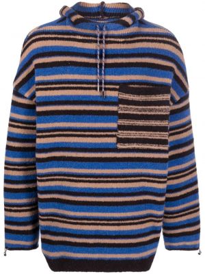 Strick hoodie Jacquemus blau
