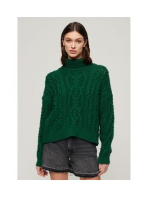 Pull en tricot Superdry vert