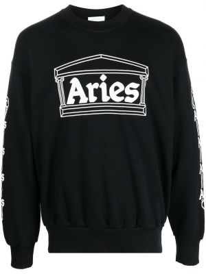 Пуловер с принт Aries черно
