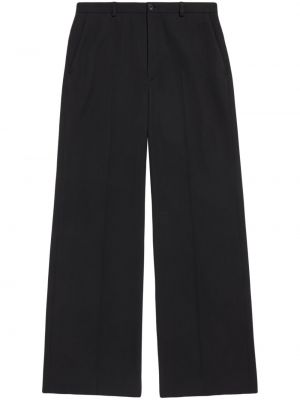 Voľné vlnené nohavice Balenciaga čierna
