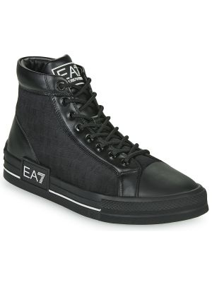 Sneakerși din jacard Emporio Armani Ea7 negru