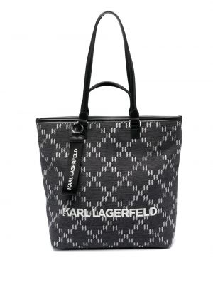 Borsa shopper in tessuto jacquard Karl Lagerfeld