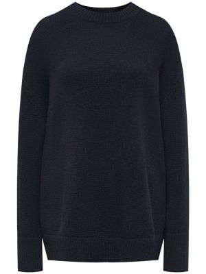 Вълнен пуловер с кръгло деколте 12 Storeez черно