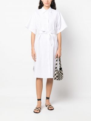 Bavlněné mini šaty Aspesi bílé