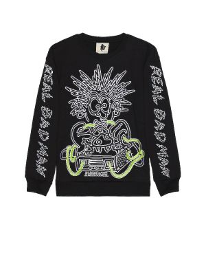 Strick sweatshirt mit rundhalsausschnitt Real Bad Man schwarz