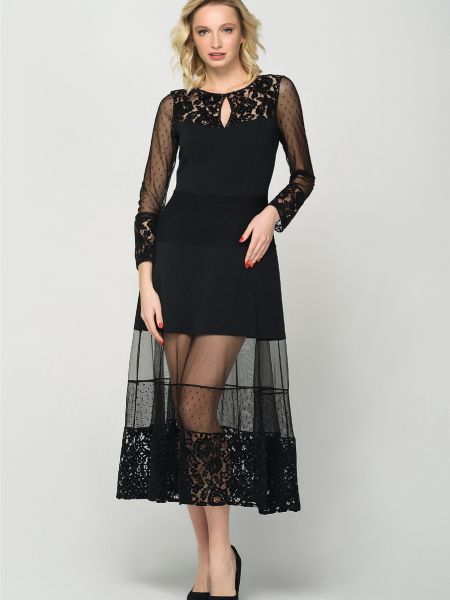 Платье Ricamare черное