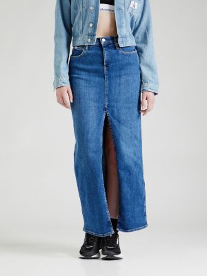 Дънкова пола Calvin Klein Jeans синьо