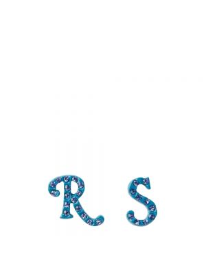 Boucles d'oreilles à boucle Raf Simons bleu