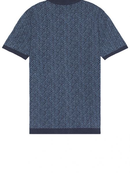 Jersey de tela jersey de tejido jacquard Marine Layer azul