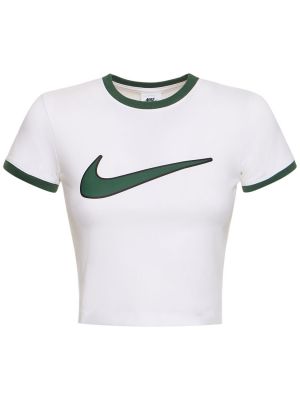 Camiseta de algodón Nike blanco