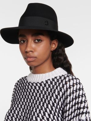 Filc gyapjú kalap Maison Michel fekete