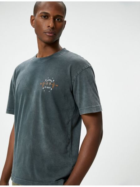 Raštuotas polo marškinėliai oversize Koton