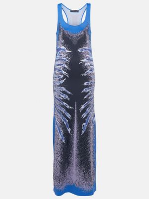 Длинное платье с принтом Y Project синее