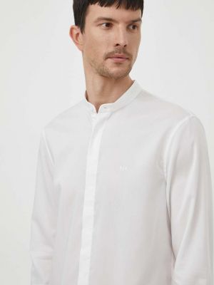 Koszula ze stójką Armani Exchange biała