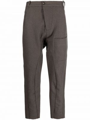 Pantalones rectos slim fit Masnada gris