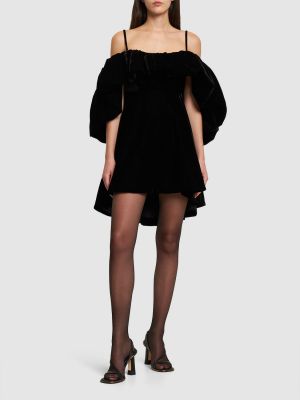 Sametové mini šaty Etro černé