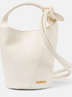 Δερμάτινη τσάντα ώμου Jacquemus λευκό
