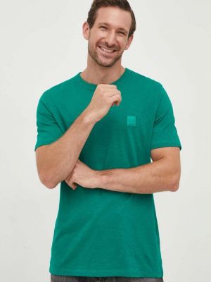 Тениска с дълъг ръкав с апликация Boss Orange зелено