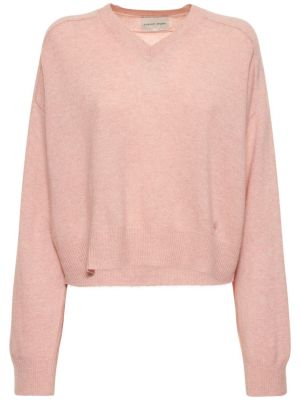 Suéter de cachemir jaspeado Loulou Studio rosa