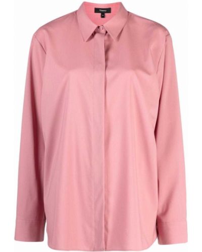 Camisa manga larga Theory rosa