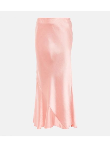 Satin midikjol Dorothee Schumacher rosa