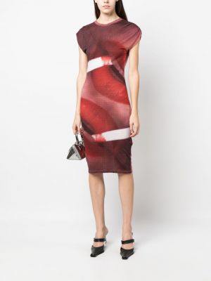 Sukienka midi z nadrukiem Zadig&voltaire czerwona