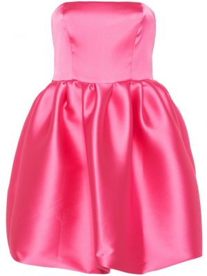 Satynowa sukienka mini Parosh różowa