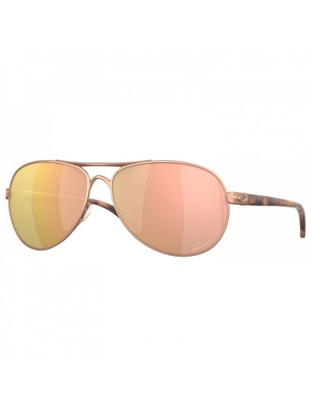 Атласные очки солнцезащитные из розового золота Oakley