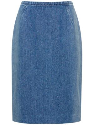 Džínsová sukňa Versace modrá